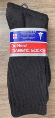 Dr. Hero Men’s Diabetic Socks therapeutic 3 pair black size 10-13