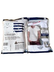Men’s 6-Pack White V-Neck T-SHIRTS ” TAGLESS-COTTON~DUAL DEFENSE & Stays Tucked”