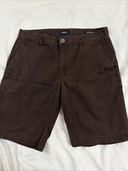 RVCA Mens Size 33 Brown Cotton Weekend Stretch Shorts
