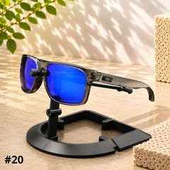 New In Box Oakley Holbrook Black Frame Sunglasses Fire Polarized Lens UV400