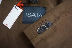 Isaia Napoli Light Brown 100% Cotton Sport Coat Jacket 38R NEW