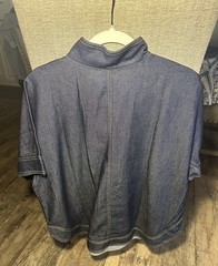 Dolman Sleeve Denim Tunic Talbots Large NWOT Never worn