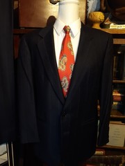 vtg Ermenegildo Zegna 38S 33×29.5 Chalk Stripe Pant Suit Wool Cashmere Flannel