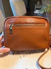 👜 Pom Pom London City Duo Bag Maple Leather Crossbody Bundle