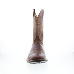 Justin Boots Conroe Smooth Ostrich Square Toe Mens Brown Wide Western Boots