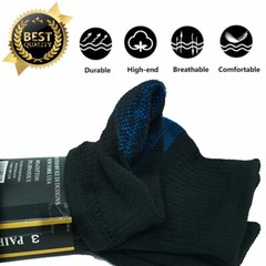Men Cushioned Cotton Athletic Ankle Quarter Crew Socks Low Cut Size 9-13