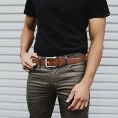 Genuine Leather Belts for Men Dress Causal Mens Belt, Many Colors 1.37inch Width