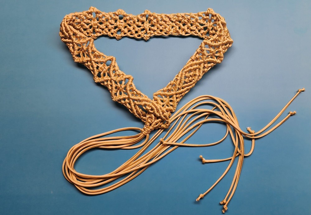Handmade Boho Macramé Belt with Fringe – Adjustable, Unique Design