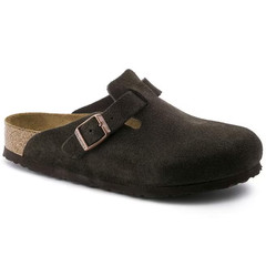 Birkenstock Boston Mocha Suede Leather Clog Shoes Unisex EU 37-45 Narrow/Wide