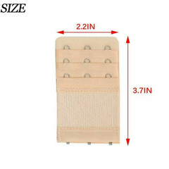 8Pcs Lady Adjustable Bra Extender 3 Hooks Elastic Underwear Strap Extension Belt