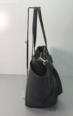 Authentic Coach Black Leather Diaper Bag /Multi Purpose Tote #F57786 w/ COA