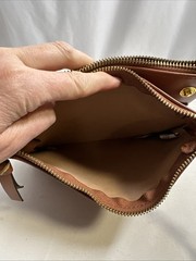 Old Navy Brown Faux Leather Crossbody Double Zipper Purse