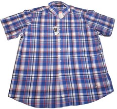 Vintage Daniel Cremieux XXL Blue Plaid Button Up Shirt NWT Short Sleeve #10