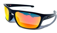 NEW Oakley SLIVER STEALTH Black POLARIZED Ruby Lens Sunglass 9408-06
