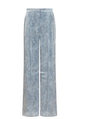 $314 Michael Kors Trousers With Petals Decoration Plus Size P/XL Blue