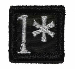 1* One A*s to Risk – 1″x1″ w/ Hook Fastener Military Police Patch