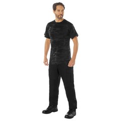 Rothco Men’s Midnight Black Camo Tactical T-Shirt – Camouflage Fashion Tee