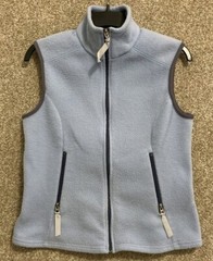 Vintage Patagonia Womens Blue Synchilla Fleece Full Zip Pockets Vest Size Medium