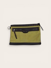 Balenciaga Motocross Classic Clip Mesh Clutch