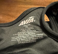 Avia Women’s Black Sport Workout Bra – Size XL – RN #15741