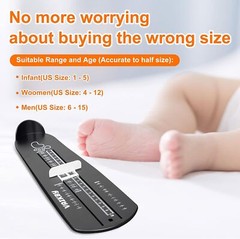 Foot Measuring Device Shoe Sizer Ruler for Kids & Adults – Accurate Size Tool