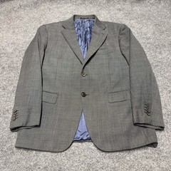 Suitsupply Reda 110 Wool Blazer Notch Men 42S Gray Napoli Hopsack Nailhead