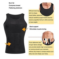Men Body Shaper Slimming Tummy Vest Thermal Compression Shirt Tank Top Shapewear