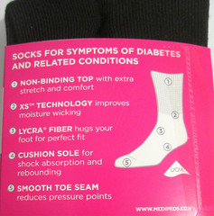 4 Pairs Medipeds Womens Non Binding Cushioned Smooth Toe Diabetic Crew Socks