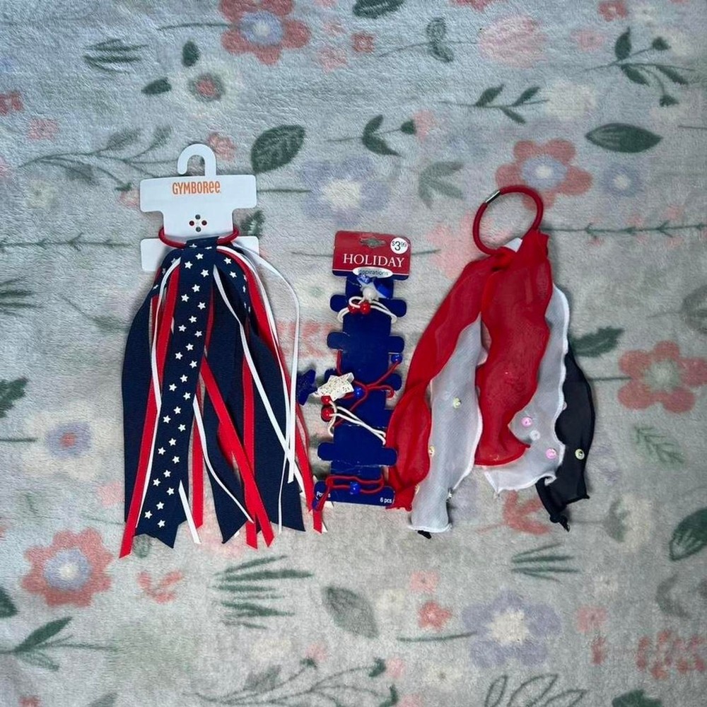 Patriotic Red White And Blue Hair Accessories – 4th of July Y2K Retro Americana