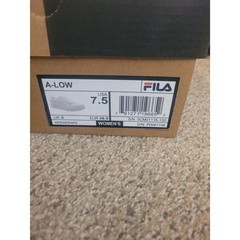 FILA A-Low Women’s Sneakers Size 7.5 Triple White Casual Court Shoes NIB