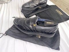 Zilli Calf Crocodile Monk Strap Loafer with Cashmere Lining 12 (Eu 45) Shoes $5k