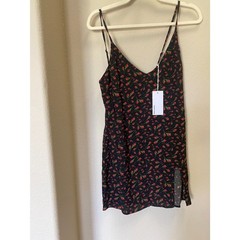 NWT Reformation Marlowe Mini Slip Dress + NWT Spandex Shorts Bundle