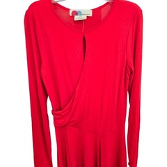 Free People Dress Size Small Red/Orange FB Beach Vance Wrap Mini Dress NWOT