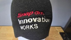 Snap-on Innovation Works Beanie Hat Black AJM Knit Cap Embroidered Logo Canada