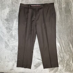 Bocaccio Uomo Pants Men’s Brown 42×29 Flat Front Trouser, Office, Weddings