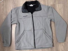 Columbia Jacket Mens L Black Full Zip 2in1 Shell With Detachable Liner