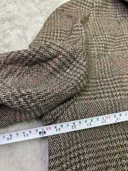 Warmth Worsted Twist Wool Check Overcoat Coat 38R