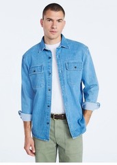 Free Assembly Men’s HeavyweightDenim Overshirt with Long Sleeves, Size XL