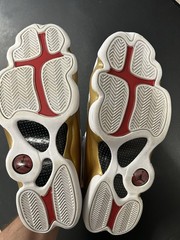 Jordan Air Jordan Retro 13 Men’s Mid Top Lace-Up Leather Sneakers White/Gold