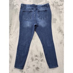 Maurices Jeans Womens XL High Rise Skinny Button Fly Stretch Dark Wash Denim