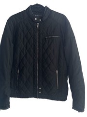 Zara Man Black Quilted Lightweight Jacket Size L