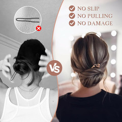 2 Pack French Style Cellulose Acetate Tortoise Shell U Shaped 4.7 inch Hair Pin