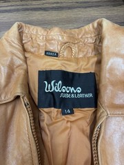 Vintage Y2K Condition- Women’s Wilson Leather Brown Cropped Jacket Small