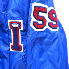 Vintage Howe Nylon Letter Jacket Size XL Football Player Patch Red White Blue