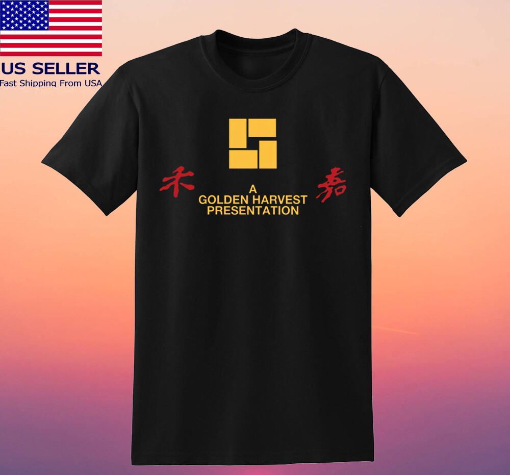 Hong Kong A Golden Harvest Presentation Black T-shirt Size S-5XL