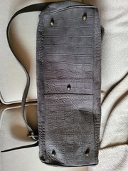 Zara FW Origins LEATHER SHOULDER BAG croc print BROWN Made in SPAIN 6122/305 NEW