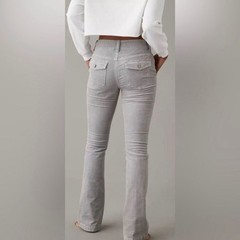 American Eagle Outfitters Light Gray Flare Jeans