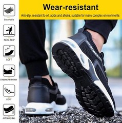 Safety Shoes Men Work Sneakers Indestructible Steel Toe Shoes Protective Boots