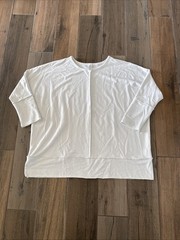 SPANX Perfect Length Top 3/4 Dolman Sleeve Sweatshirt 50171R White Size XL