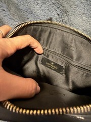 kate spade new york Staci Dome Crossbody Bag Black Zip Logo Gold Hardware